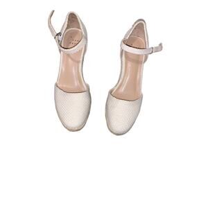 A New Day Cream Olivia Espadrille Boho Style Wedge Sandals Size 7.5